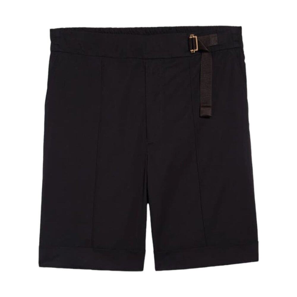 Agnona Men's Black Fluid Poplin Bermuda Shorts Size 34 US (50IT) NWOT $1,160 MSP